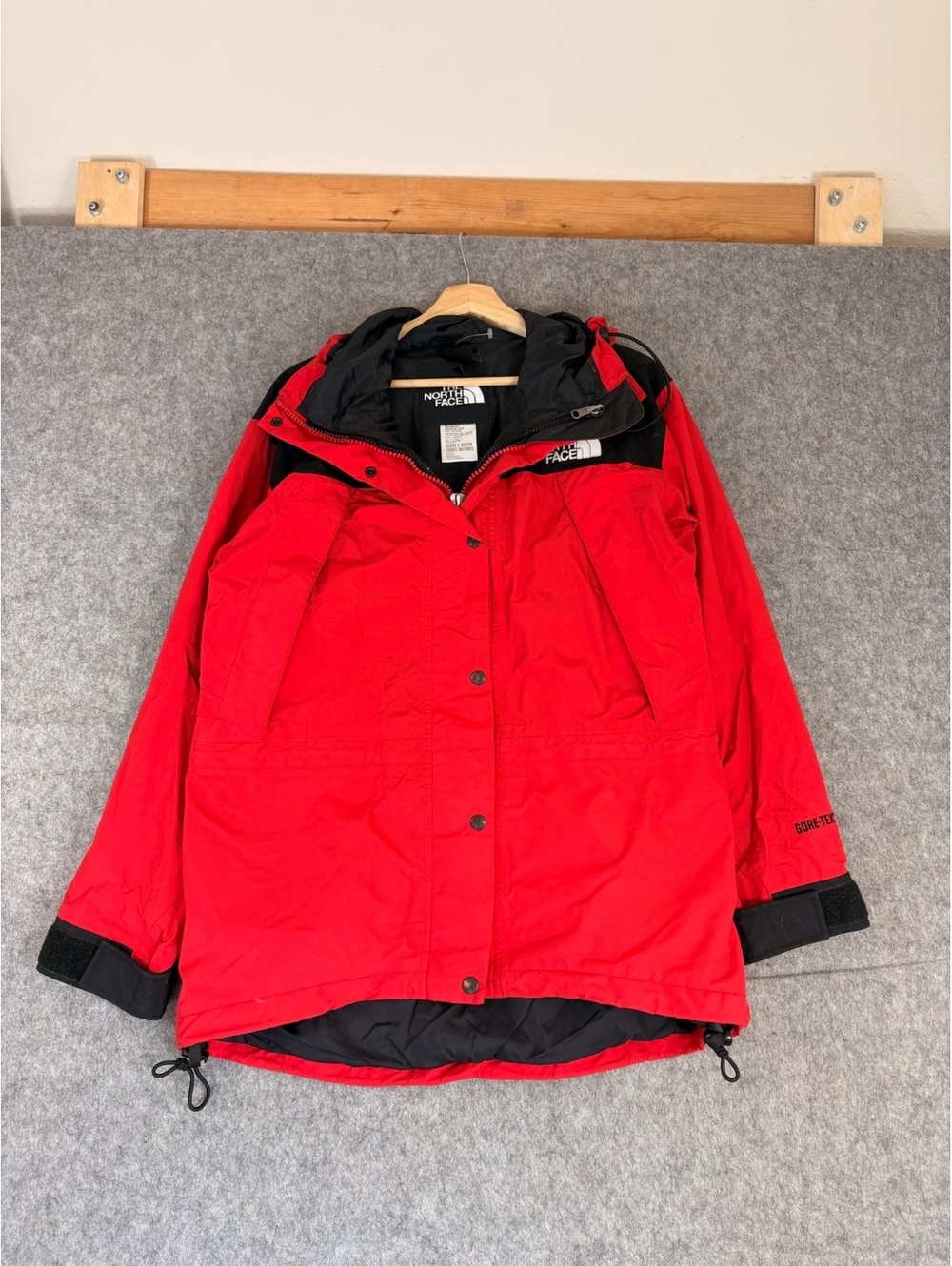 The North Face red Gore-Tex hooded jacket womens medium